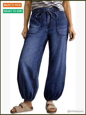 High Waisted Wide Leg Baggy Jeans Stretchy Harem Denim Pants